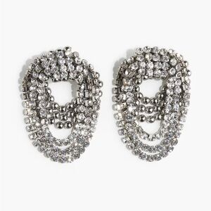 H&M Silver and Crystal Statement Earrings